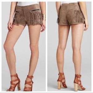 BCBG western style faux suede shorts.